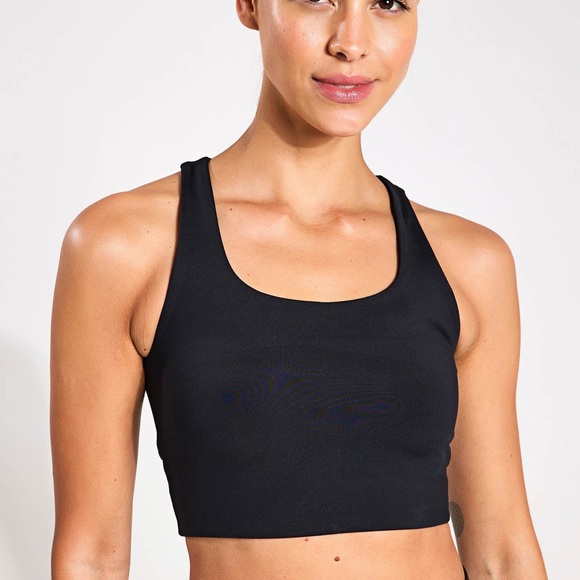 Girlfriend Collective Paloma Black Sports Bra - Picture 1 of 7
